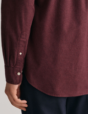 Flannel Melange Shirt Burgunder