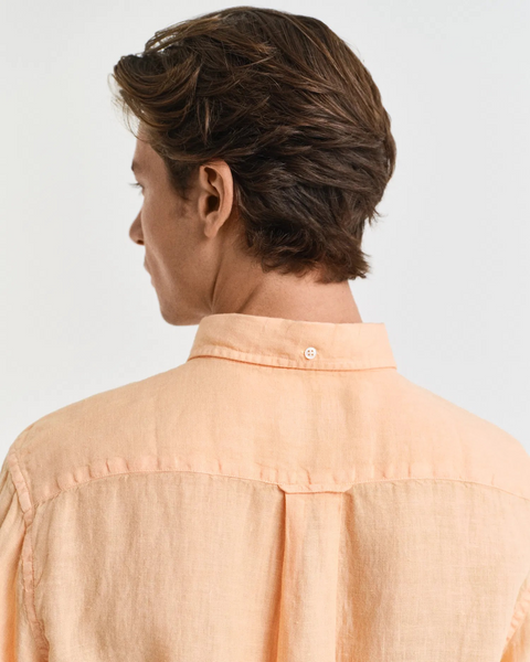 LINEN SHIRT, Orange Oransje