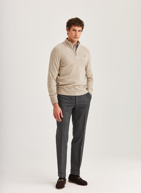New Hertford Half Zip, 05 Khaki