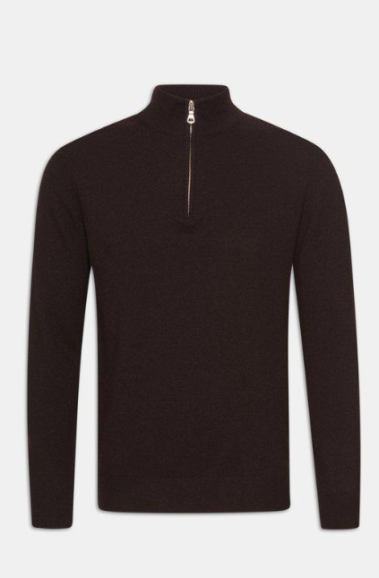 Patton Half Zip Mørkebrun