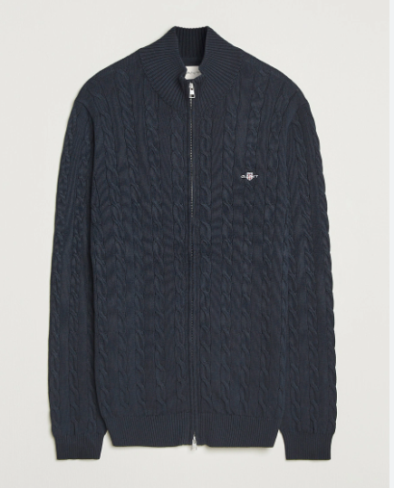 Cotton cable cardigan Marine