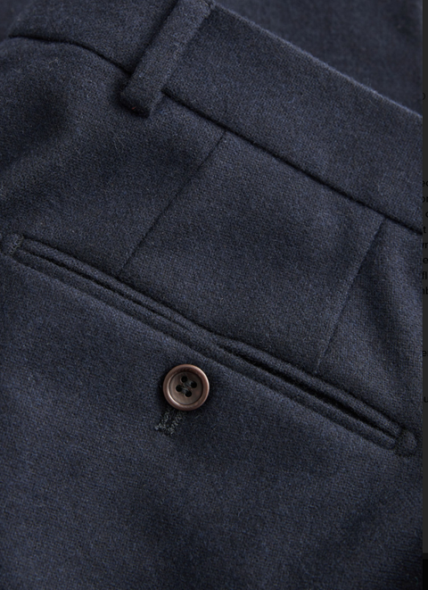 Morris Flannel Trouser, Navy Marine