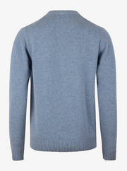 Sweather knitted crew neck merino Lyseblå