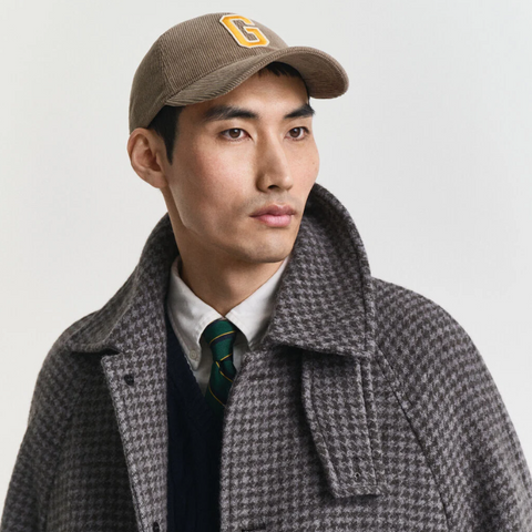 G badge Cord cap Beige