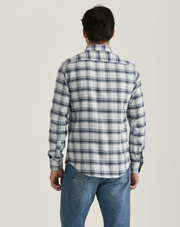 Soft Check Flannel- Slim Fit Blå