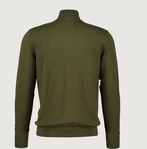 Classic cotton half zip Grønn