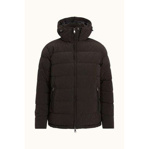Hooded Puffer Jacket Mørkebrun