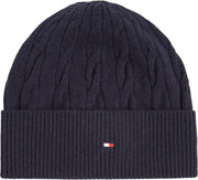 Th Flag Cable Knit Beanie Blå