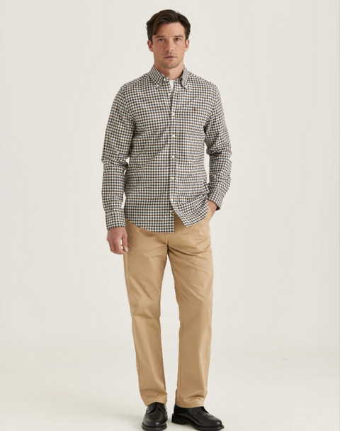 Watts Flannel check shirt, Brun Brun