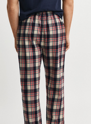 Flannel Check Pajama Pants Rød