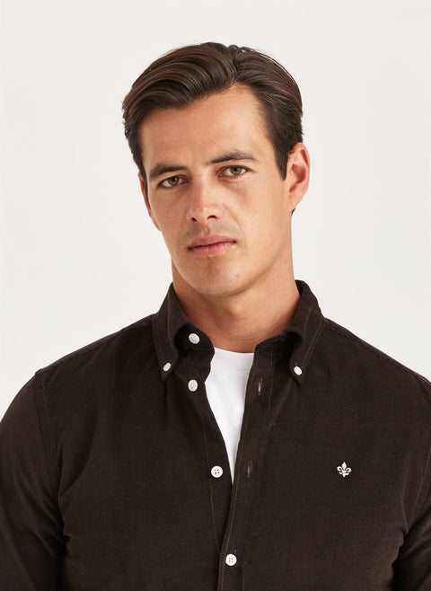 Douglas cord shirt, brun Brun
