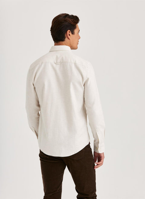 Twill Flannel Shirt Off-White