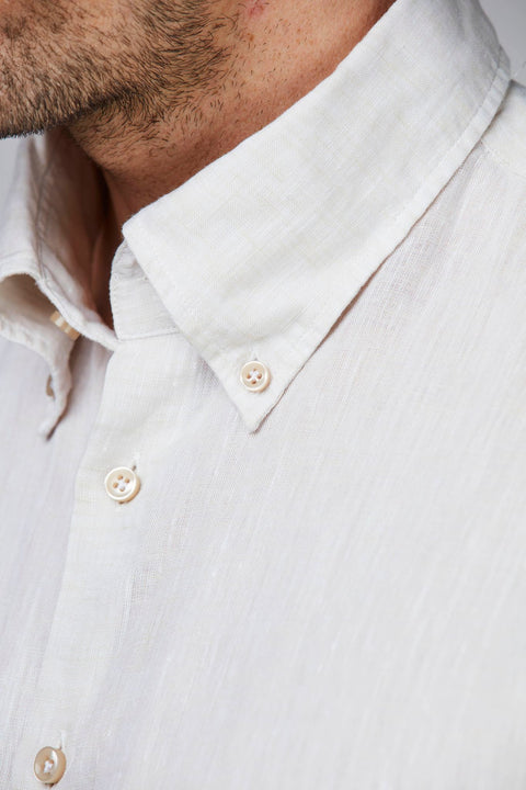 Washed Linen Shirt Beige
