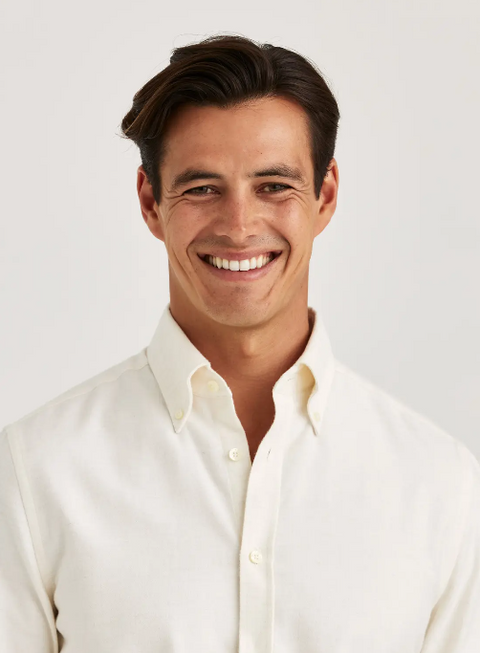 Soft lama shirt, classic fit Off-White