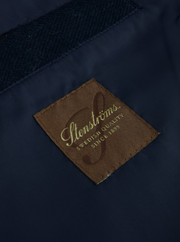 Vest Heringbone Wool Mix, Navy Marine