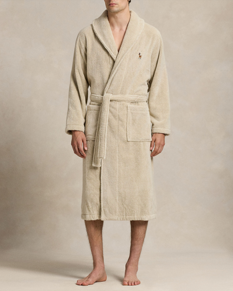 Shawl lounge Robe Khaki