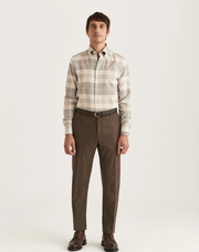 Soft Lama shirt - slimfit, kaki Beige