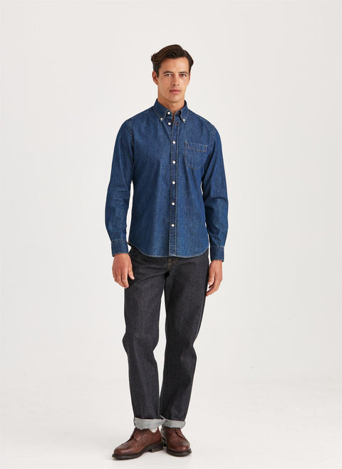 Midweight denim  shirt Blå