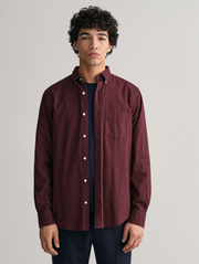 Flannel Melange Shirt Burgunder