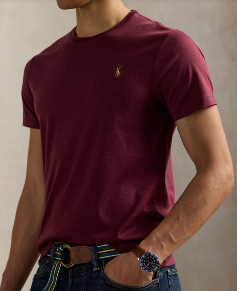 T-shirt Polo, red Mørkerød