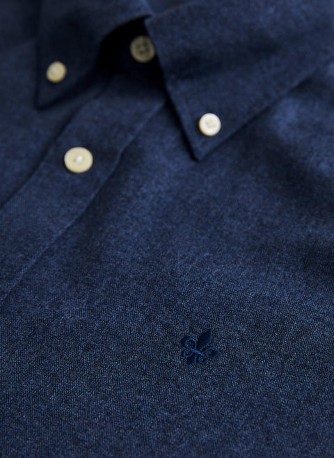 Watts Flannel Shirt, Navy Marine