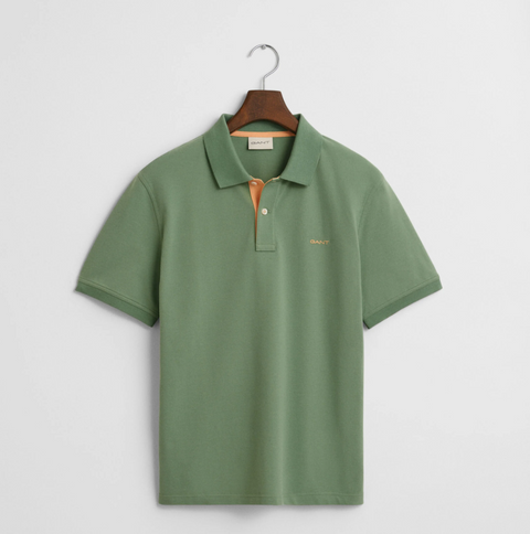 REG CONTRAST PIQUE SS POLO Grønn