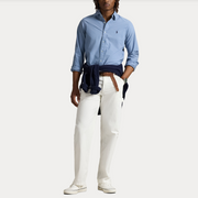 GARMENT-DYED OXFORD SHIRT Lyseblå