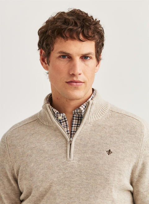 New Hertford Half Zip, 05 Khaki