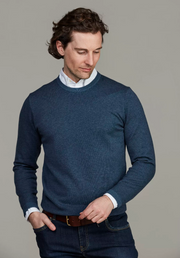 Herringbone Knit Blue Blå