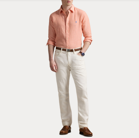 Stripe shirt, Orange Oransje