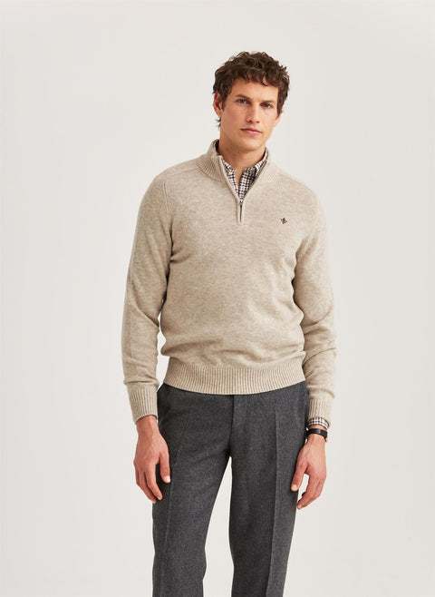 New Hertford Half Zip, 05 Khaki