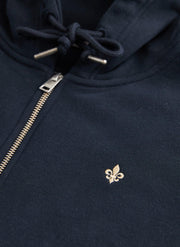 Brandon Lily zip hood Mørkeblå
