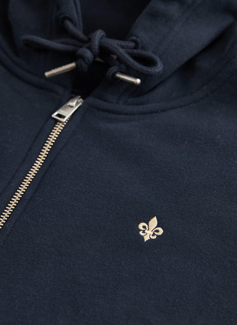 Brandon Lily zip hood Mørkeblå