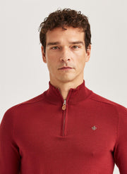 Merino John Zip Rød