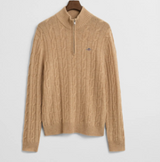 Lambswool cable HZ Lysebrun