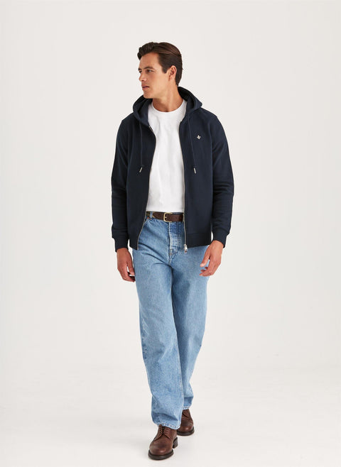 Brandon Lily zip hood Mørkeblå