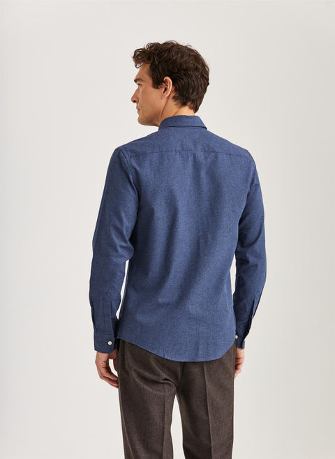 Watts Flannel Shirt, Navy Marine
