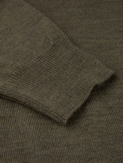 Merino Sweater With Patch Grønn
