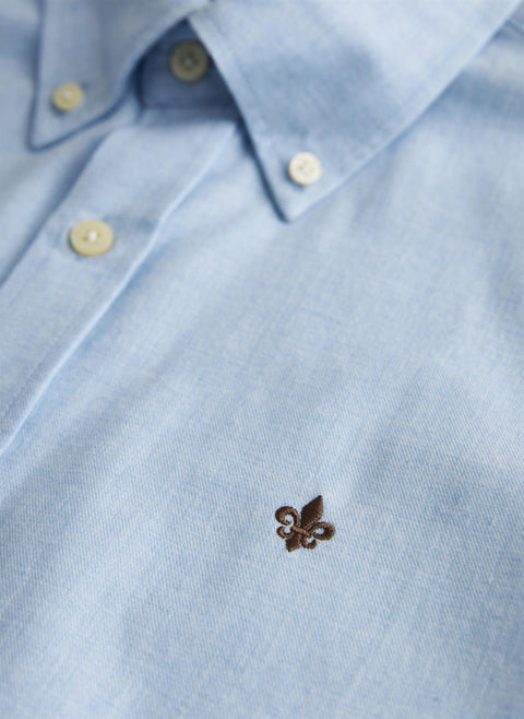 Watts Flannel Shirt, Light Blue Lyseblå