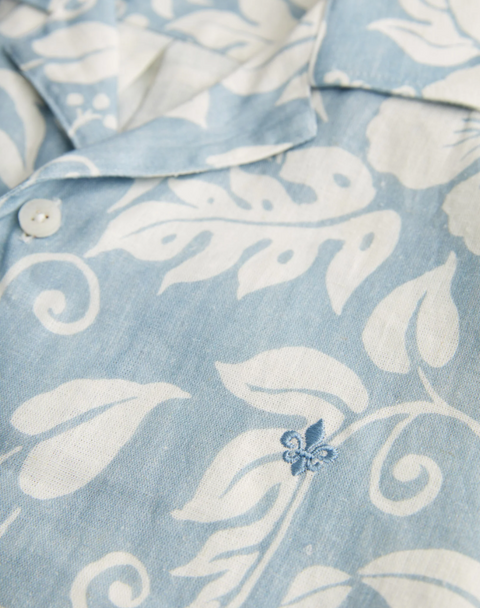 Tropical Short Sleeve Shirt Lyseblå