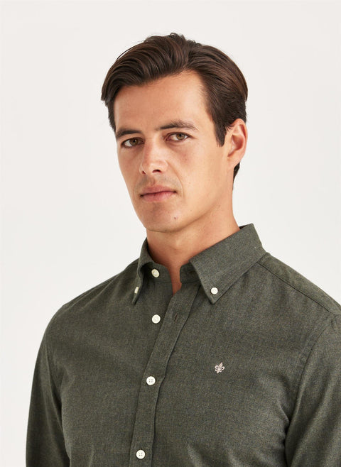 Watts Flannel Shirt, Olive Oliven