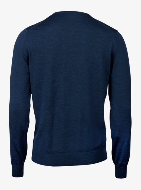 Knitted VN merino wool Blå