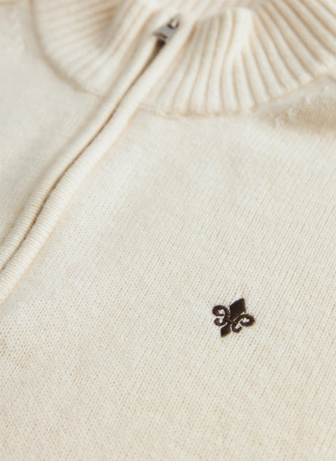 New Hertford Half Zip, 02 Off-White