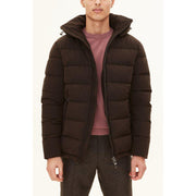 Hooded Puffer Jacket Mørkebrun