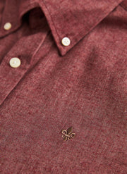 Watts Flannel Shirt, Wine Red Mørkerød