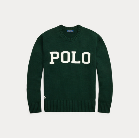 LOGO COTTON SWEATER Grønn