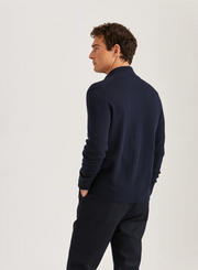 Hertford Button Cardigan, Navy Mørkeblå
