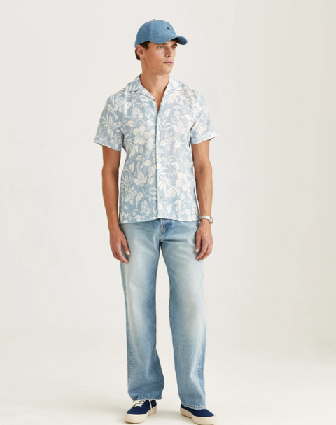 Tropical Short Sleeve Shirt Lyseblå