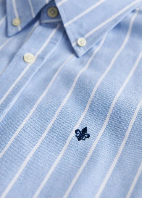 Douglas oxford stripe - slim Lyseblå