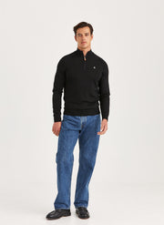 Merino John Zip, sort Sort